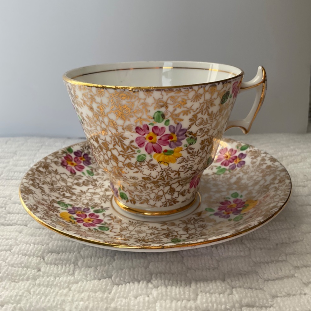 Phoenix Bone China - T. F. & S. Ltd - Teacup and Saucer Made in England - Picture 3 of 16